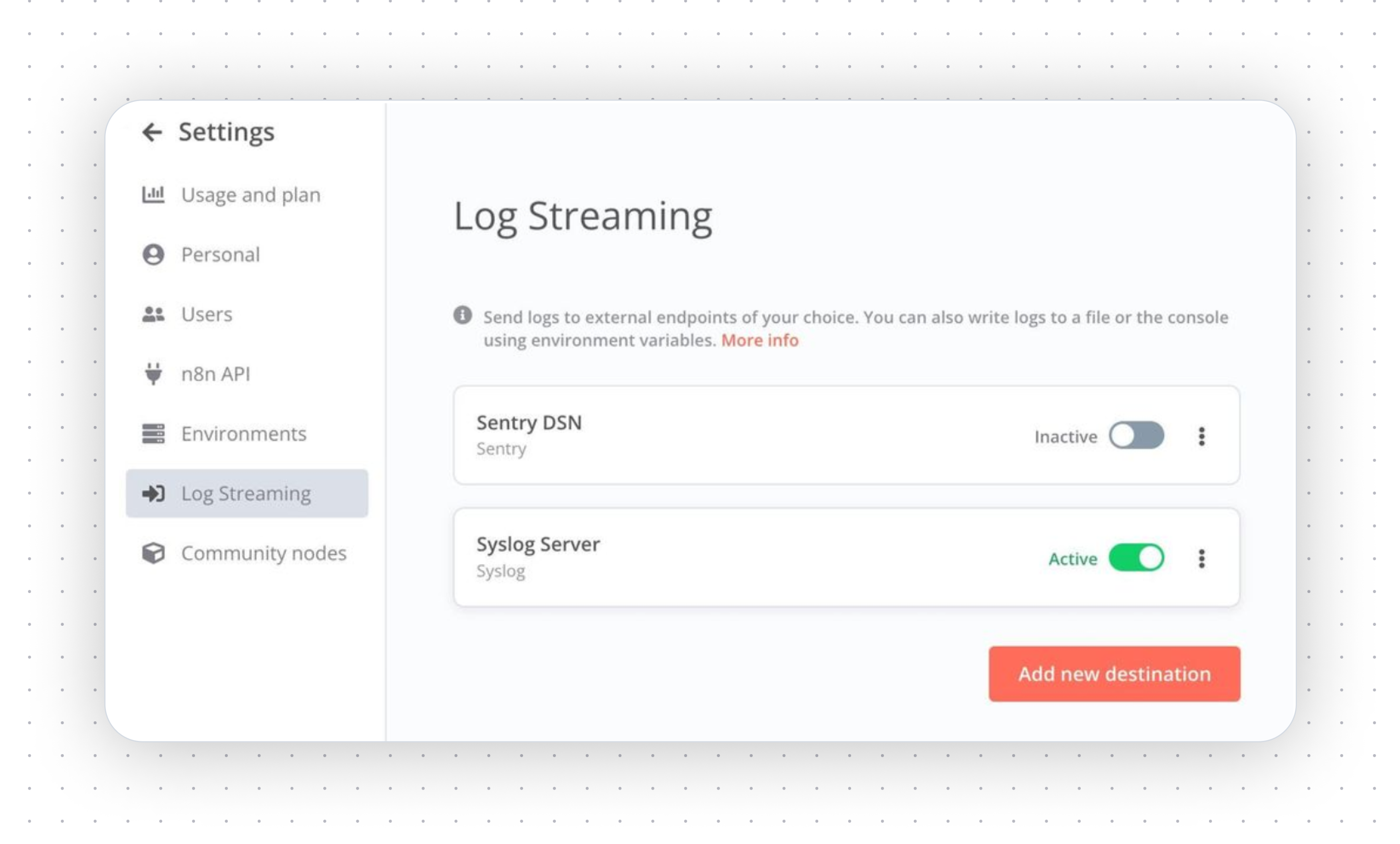 enterprise-log-streaming